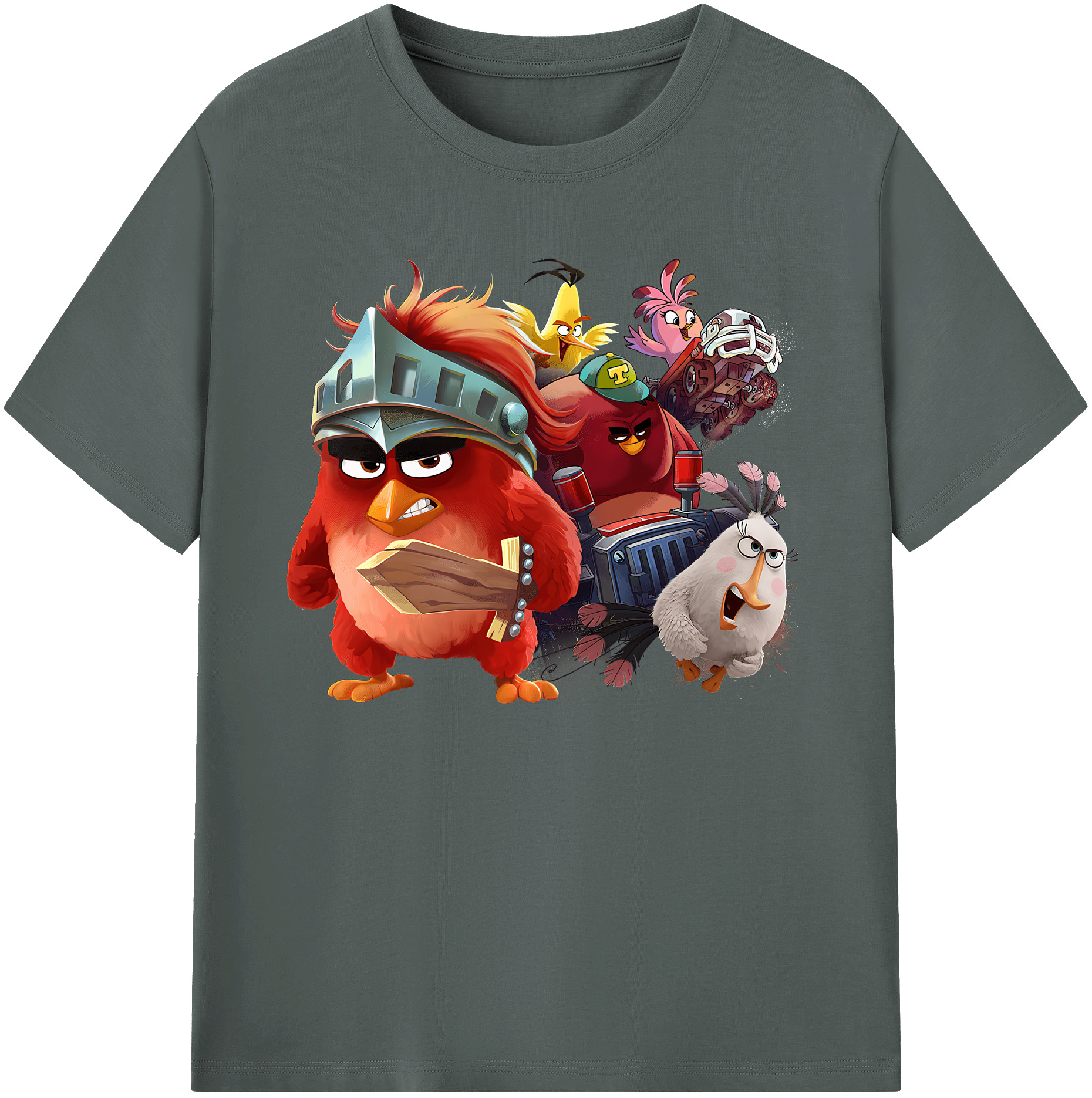 （画像用） Angry Birds アングリーバード 綿100％ メンズ半袖Tシャツ｜肌触りやわらか＆通気性